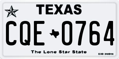 TX license plate CQE0764
