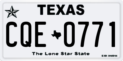TX license plate CQE0771