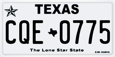 TX license plate CQE0775