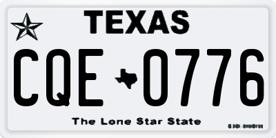 TX license plate CQE0776