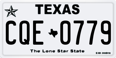 TX license plate CQE0779