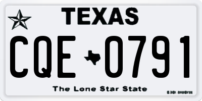 TX license plate CQE0791