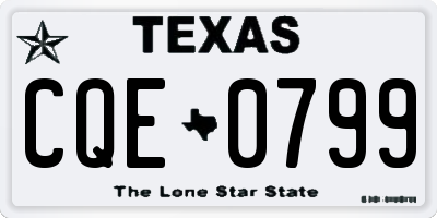 TX license plate CQE0799