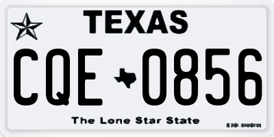 TX license plate CQE0856