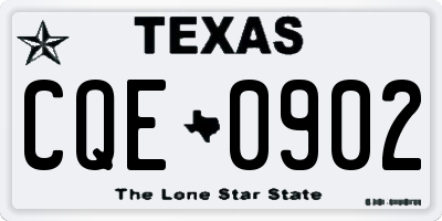 TX license plate CQE0902