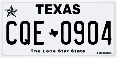TX license plate CQE0904