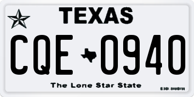TX license plate CQE0940