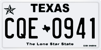 TX license plate CQE0941