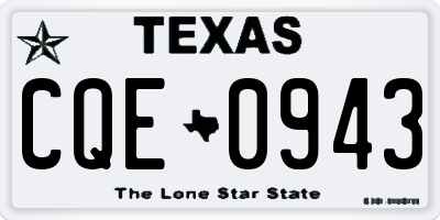 TX license plate CQE0943