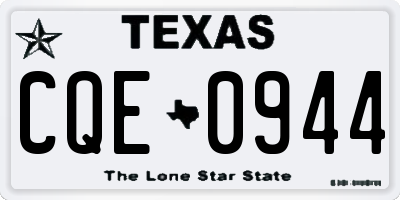 TX license plate CQE0944