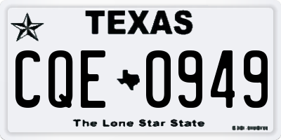 TX license plate CQE0949