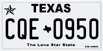 TX license plate CQE0950
