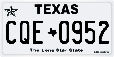 TX license plate CQE0952