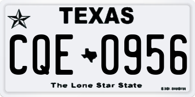 TX license plate CQE0956