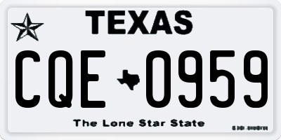 TX license plate CQE0959
