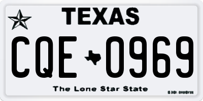 TX license plate CQE0969