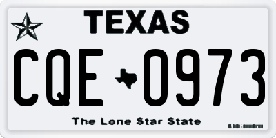 TX license plate CQE0973
