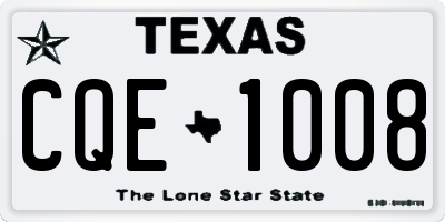 TX license plate CQE1008