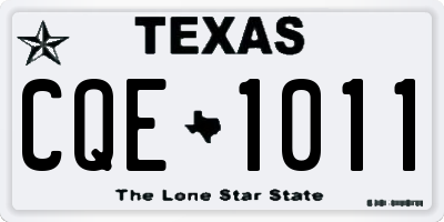 TX license plate CQE1011