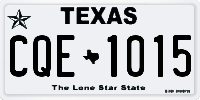 TX license plate CQE1015