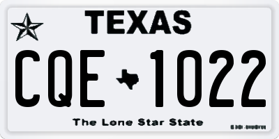 TX license plate CQE1022