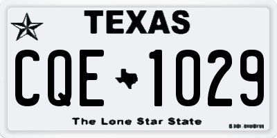 TX license plate CQE1029