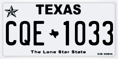 TX license plate CQE1033
