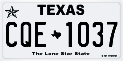 TX license plate CQE1037