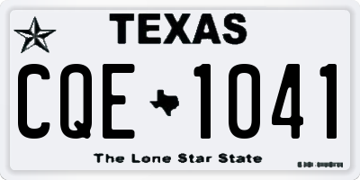 TX license plate CQE1041