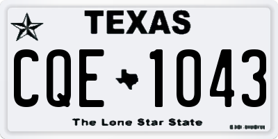 TX license plate CQE1043
