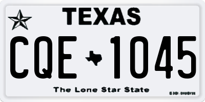TX license plate CQE1045