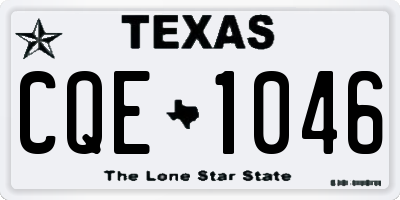 TX license plate CQE1046