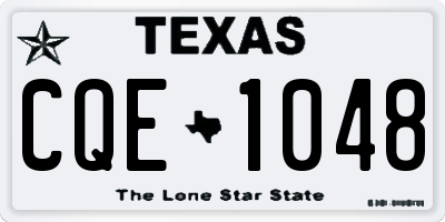 TX license plate CQE1048