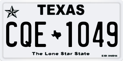 TX license plate CQE1049
