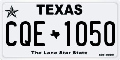 TX license plate CQE1050