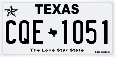 TX license plate CQE1051