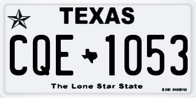 TX license plate CQE1053