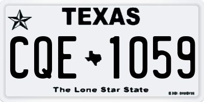TX license plate CQE1059