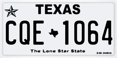 TX license plate CQE1064
