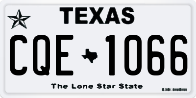 TX license plate CQE1066