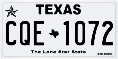 TX license plate CQE1072