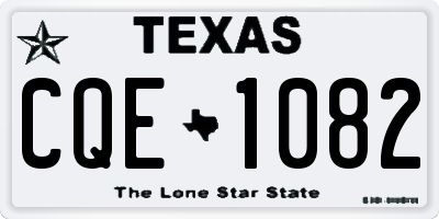 TX license plate CQE1082