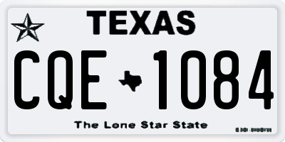 TX license plate CQE1084