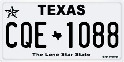 TX license plate CQE1088