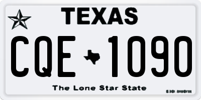 TX license plate CQE1090
