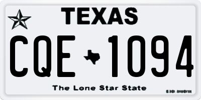 TX license plate CQE1094