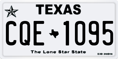 TX license plate CQE1095