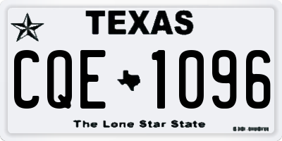 TX license plate CQE1096