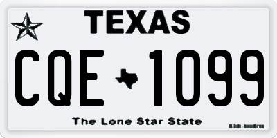TX license plate CQE1099