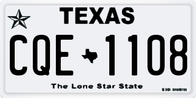TX license plate CQE1108